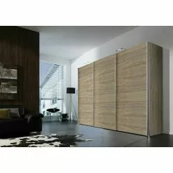 BAUHAUS Express Möbel Schwebetürenschrank Stars B X T X H: 300 X 68 X 216 Cm, Farbe Griff: Aluminiumfarben, Farbe Front: Eiche Sonoma, Farbe Korpus: Eiche Sonoma -BAUHAUS 12 3524