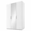 BAUHAUS Express Möbel Drehtürschrank Swift B X T X H: 150 X 58 X 216 Cm, Mit Spiegel, Ohne Zubehör, Farbe Front: Weiß, Farbe Korpus: Weiß