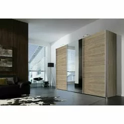 BAUHAUS Express Möbel Schwebetürenschrank Stars B X T X H: 300 X 68 X 236 Cm, Farbe Griff: Aluminiumfarben, Farbe Front: Eiche Sonoma/Spiegel, Farbe Korpus: Eiche Sonoma -BAUHAUS 12 3558