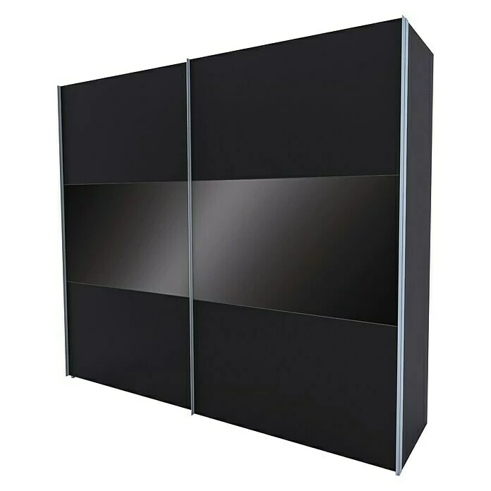 BAUHAUS Express Möbel Schwebetürenschrank Swift B X T X H: 250 X 68 X 216 Cm, Mit Glasfronten, Mit Zubehör, Farbe Front: Basaltglas Mittig/Basalt, Farbe Korpus: Basalt 1 BAUHAUS Express Möbel Schwebetürenschrank Swift B X T X H: 250 X 68 X 216 Cm, Mit Glasfronten, Mit Zubehör, Farbe Front: Basaltglas Mittig/Basalt, Farbe Korpus: Basalt