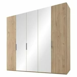 BAUHAUS Express Möbel Drehtürschrank Swift B X T X H: 250 X 58 X 216 Cm, Mit Spiegel, Mit Zubehör, Farbe Front: Eiche Jackson, Farbe Korpus: Eiche Jackson