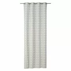 BAUHAUS Rasch Home Ösenschal Alhambra 140 X 255 Cm, 100 % Polyester, Weiß/Grau