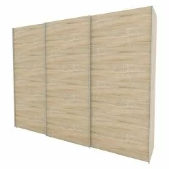 BAUHAUS Express Möbel Schwebetürenschrank Stars B X T X H: 300 X 68 X 236 Cm, Farbe Griff: Aluminiumfarben, Farbe Front: Eiche Sonoma, Farbe Korpus: Eiche Sonoma