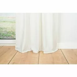 BAUHAUS Ösenschal Leinen-Look B X H: 135 X 245 Cm, 100 % Polyester, Weiß -BAUHAUS 12 378