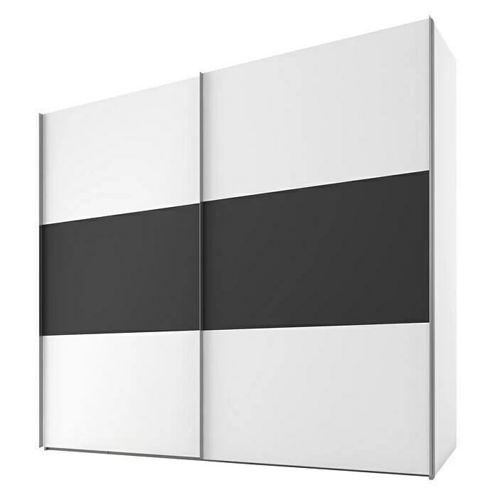 BAUHAUS Express Möbel Schwebetürenschrank Swift B X T X H: 150 X 68 X 216 Cm, Ohne Spiegel, Mit Zubehör, Farbe Front: Weiß/Basalt Horizontal, Farbe Korpus: Weiß 1 BAUHAUS Express Möbel Schwebetürenschrank Swift B X T X H: 150 X 68 X 216 Cm, Ohne Spiegel, Mit Zubehör, Farbe Front: Weiß/Basalt Horizontal, Farbe Korpus: Weiß