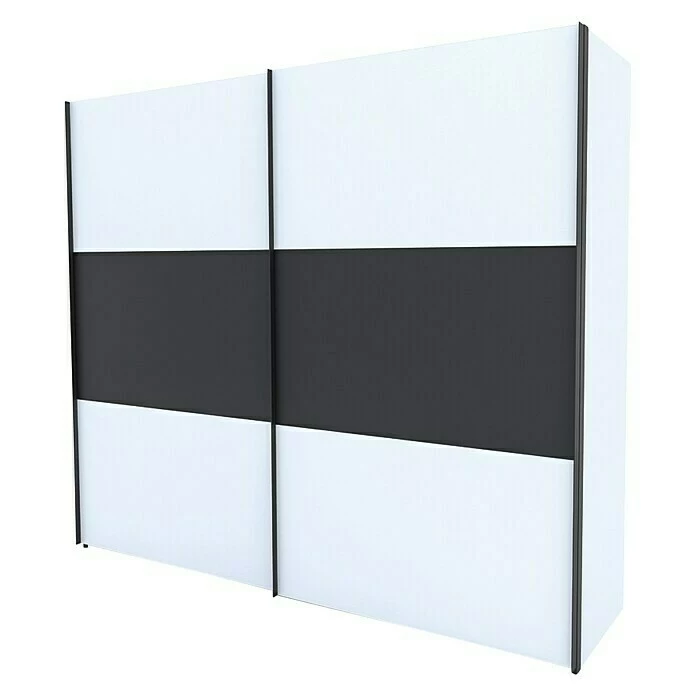 BAUHAUS Express Möbel Schwebetürenschrank Stars B X T X H: 250 X 68 X 216 Cm, Farbe Griff: Graphitfarben, Farbe Front: Weiß/Graphit, Farbe Korpus: Weiß 1 BAUHAUS Express Möbel Schwebetürenschrank Stars B X T X H: 250 X 68 X 216 Cm, Farbe Griff: Graphitfarben, Farbe Front: Weiß/Graphit, Farbe Korpus: Weiß