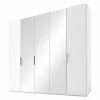 BAUHAUS Express Möbel Drehtürschrank Swift B X T X H: 250 X 58 X 216 Cm, Mit Spiegel, Ohne Zubehör, Farbe Front: Weiß, Farbe Korpus: Weiß