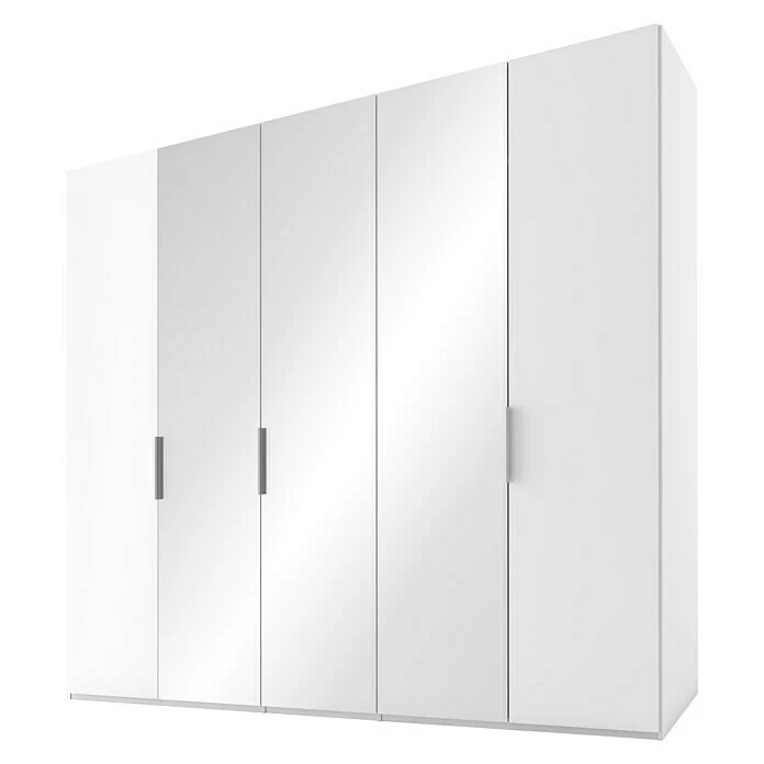 BAUHAUS Express Möbel Drehtürschrank Swift B X T X H: 250 X 58 X 216 Cm, Mit Spiegel, Ohne Zubehör, Farbe Front: Weiß, Farbe Korpus: Weiß 1 BAUHAUS Express Möbel Drehtürschrank Swift B X T X H: 250 X 58 X 216 Cm, Mit Spiegel, Ohne Zubehör, Farbe Front: Weiß, Farbe Korpus: Weiß