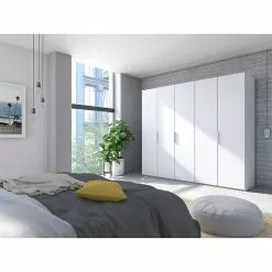 BAUHAUS Express Möbel Drehtürschrank Swift B X T X H: 250 X 58 X 216 Cm, Mit Spiegel, Ohne Zubehör, Farbe Front: Weiß, Farbe Korpus: Weiß 8 BAUHAUS Express Möbel Drehtürschrank Swift B X T X H: 250 X 58 X 216 Cm, Mit Spiegel, Ohne Zubehör, Farbe Front: Weiß, Farbe Korpus: Weiß -BAUHAUS 12 3881