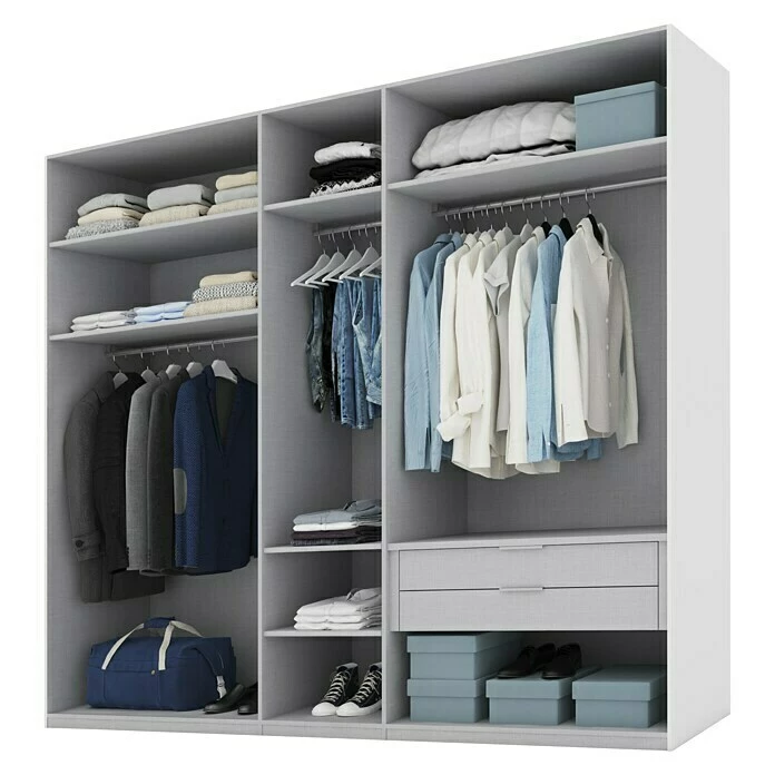 BAUHAUS Express Möbel Drehtürschrank Swift B X T X H: 250 X 58 X 216 Cm, Mit Spiegel, Mit Zubehör, Farbe Front: Basaltglas, Farbe Korpus: Eiche Jackson 3 BAUHAUS Express Möbel Drehtürschrank Swift B X T X H: 250 X 58 X 216 Cm, Mit Spiegel, Mit Zubehör, Farbe Front: Basaltglas, Farbe Korpus: Eiche Jackson – Bild 3