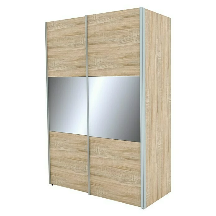 BAUHAUS Express Möbel Schwebetürenschrank Stars B X T X H: 150 X 68 X 216 Cm, Farbe Griff: Aluminiumfarben, Farbe Front: Eiche Sonoma/Grauspiegel, Farbe Korpus: Eiche Sonoma 1 BAUHAUS Express Möbel Schwebetürenschrank Stars B X T X H: 150 X 68 X 216 Cm, Farbe Griff: Aluminiumfarben, Farbe Front: Eiche Sonoma/Grauspiegel, Farbe Korpus: Eiche Sonoma