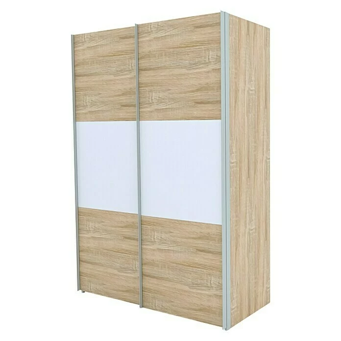 BAUHAUS Express Möbel Schwebetürenschrank Stars B X T X H: 150 X 68 X 216 Cm, Farbe Front: Eiche Sonoma/Weiß, Farbe Korpus: Eiche Sonoma 1 BAUHAUS Express Möbel Schwebetürenschrank Stars B X T X H: 150 X 68 X 216 Cm, Farbe Front: Eiche Sonoma/Weiß, Farbe Korpus: Eiche Sonoma