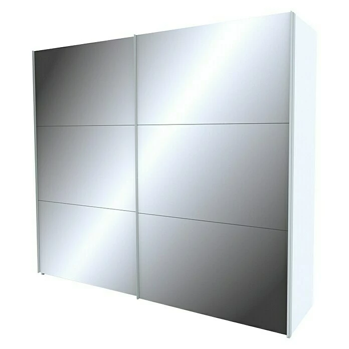 BAUHAUS Express Möbel Schwebetürenschrank Stars B X T X H: 250 X 68 X 236 Cm, Farbe Griff: Aluminiumfarben, Farbe Front: Spiegel, Farbe Korpus: Weiß 1 BAUHAUS Express Möbel Schwebetürenschrank Stars B X T X H: 250 X 68 X 236 Cm, Farbe Griff: Aluminiumfarben, Farbe Front: Spiegel, Farbe Korpus: Weiß