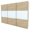 BAUHAUS Express Möbel Schwebetürenschrank Stars B X T X H: 300 X 68 X 216 Cm, Farbe Front: Eiche Sonoma/Weiß, Farbe Korpus: Eiche Sonoma