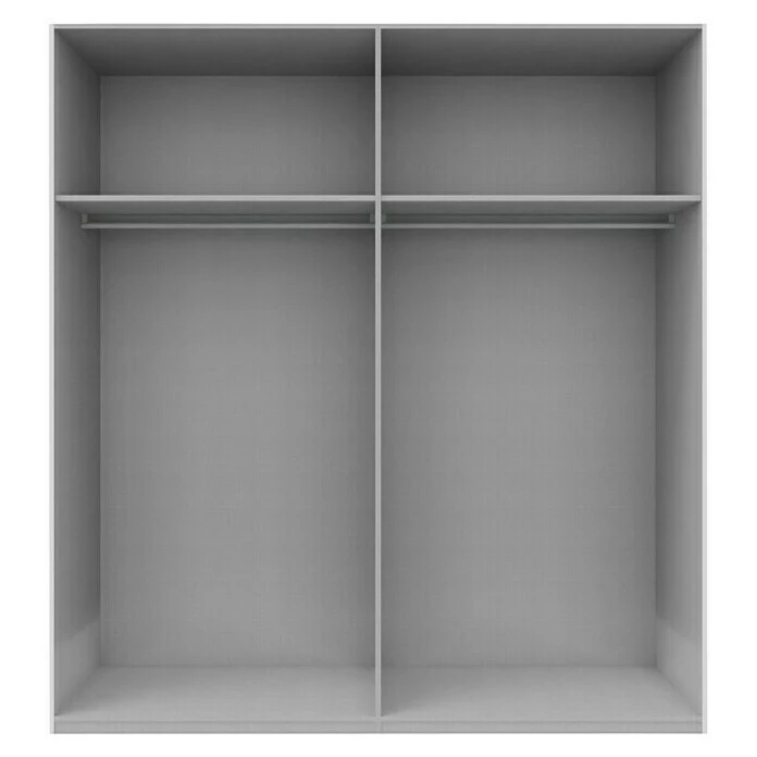 BAUHAUS Express Möbel Schwebetürenschrank Swift B X T X H: 200 X 68 X 216 Cm, Ohne Spiegel, Ohne Zubehör, Farbe Front: Weiß/Basalt Vertikal, Farbe Korpus: Weiß 2 BAUHAUS Express Möbel Schwebetürenschrank Swift B X T X H: 200 X 68 X 216 Cm, Ohne Spiegel, Ohne Zubehör, Farbe Front: Weiß/Basalt Vertikal, Farbe Korpus: Weiß – Bild 2