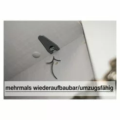 BAUHAUS Express Möbel Drehtürschrank Brooklyn B X T X H: 100 X 58 X 216 Cm, Graphit, Mit Spiegel -BAUHAUS 12 4077