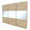 BAUHAUS Express Möbel Schwebetürenschrank Stars B X T X H: 300 X 68 X 236 Cm, Farbe Griff: Aluminiumfarben, Farbe Front: Eiche Sonoma/Weißglas, Farbe Korpus: Eiche Sonoma