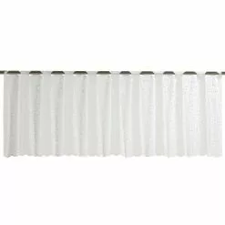 BAUHAUS Elbersdrucke Bistrogardine Membran 160 X 45 Cm, 100 % Polyester, Uni, Weiß