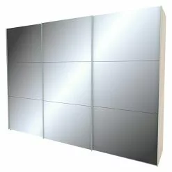 BAUHAUS Express Möbel Schwebetürenschrank Stars B X T X H: 300 X 68 X 216 Cm, Farbe Griff: Aluminiumfarben, Farbe Front: Spiegel, Farbe Korpus: Eiche Sonoma