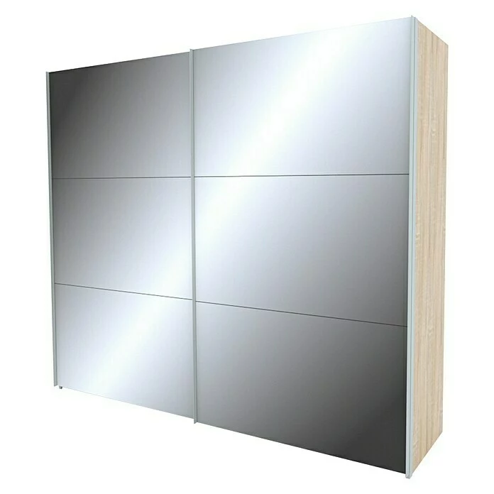 BAUHAUS Express Möbel Schwebetürenschrank Stars B X T X H: 250 X 68 X 236 Cm, Farbe Griff: Aluminiumfarben, Farbe Front: Spiegel, Farbe Korpus: Eiche Sonoma 1 BAUHAUS Express Möbel Schwebetürenschrank Stars B X T X H: 250 X 68 X 236 Cm, Farbe Griff: Aluminiumfarben, Farbe Front: Spiegel, Farbe Korpus: Eiche Sonoma