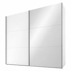 BAUHAUS Express Möbel Schwebetürenschrank Swift B X T X H: 250 X 68 X 216 Cm, Mit Spiegel, Ohne Zubehör, Farbe Front: Weiß, Farbe Korpus: Weiß