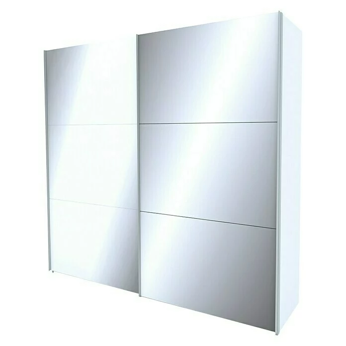 BAUHAUS Express Möbel Schwebetürenschrank Stars B X T X H: 250 X 68 X 236 Cm, Farbe Griff: Aluminiumfarben, Farbe Front: Weißglas/Spiegel, Farbe Korpus: Weiß 1 BAUHAUS Express Möbel Schwebetürenschrank Stars B X T X H: 250 X 68 X 236 Cm, Farbe Griff: Aluminiumfarben, Farbe Front: Weißglas/Spiegel, Farbe Korpus: Weiß