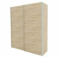 BAUHAUS Express Möbel Schwebetürenschrank Stars B X T X H: 200 X 68 X 236 Cm, Farbe Griff: Aluminiumfarben, Farbe Front: Eiche Sonoma, Farbe Korpus: Eiche Sonoma