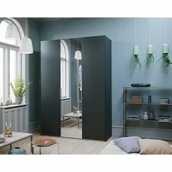 BAUHAUS Express Möbel Drehtürschrank Swift B X T X H: 150 X 58 X 216 Cm, Mit Spiegel, Ohne Zubehör, Farbe Front: Basalt, Farbe Korpus: Eiche Jackson 8 BAUHAUS Express Möbel Drehtürschrank Swift B X T X H: 150 X 58 X 216 Cm, Mit Spiegel, Ohne Zubehör, Farbe Front: Basalt, Farbe Korpus: Eiche Jackson -BAUHAUS 12 4433