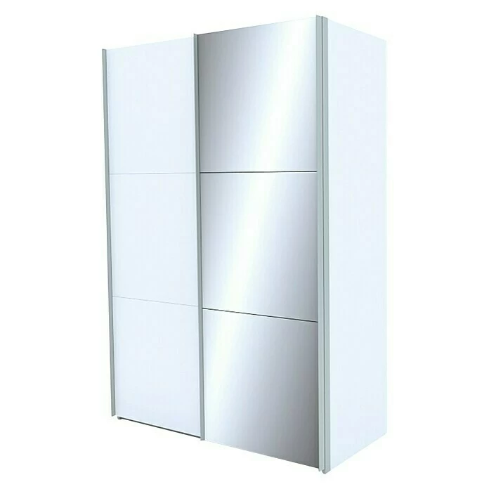 BAUHAUS Express Möbel Schwebetürenschrank Stars B X T X H: 150 X 68 X 216 Cm, Farbe Griff: Aluminiumfarben, Farbe Front: Weiß/Spiegel, Farbe Korpus: Weiß 1 BAUHAUS Express Möbel Schwebetürenschrank Stars B X T X H: 150 X 68 X 216 Cm, Farbe Griff: Aluminiumfarben, Farbe Front: Weiß/Spiegel, Farbe Korpus: Weiß