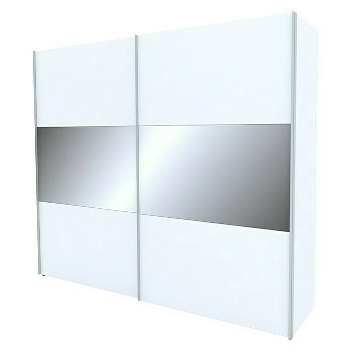 BAUHAUS Express Möbel Schwebetürenschrank Stars B X T X H: 250 X 68 X 236 Cm, Farbe Griff: Aluminiumfarben, Farbe Front: Weiß/Grauspiegel, Farbe Korpus: Weiß 1 BAUHAUS Express Möbel Schwebetürenschrank Stars B X T X H: 250 X 68 X 236 Cm, Farbe Griff: Aluminiumfarben, Farbe Front: Weiß/Grauspiegel, Farbe Korpus: Weiß