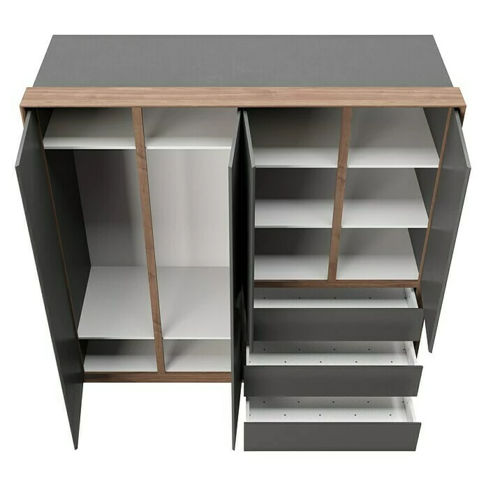 BAUHAUS Phönix Playboy Kleiderschrank Victoria L X B X H: 66,3 X 200 X 212 Cm, Nussbaum 3 BAUHAUS Phönix Playboy Kleiderschrank Victoria L X B X H: 66,3 X 200 X 212 Cm, Nussbaum – Bild 3