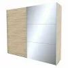 BAUHAUS Express Möbel Schwebetürenschrank Stars B X T X H: 250 X 68 X 216 Cm, Farbe Griff: Aluminiumfarben, Farbe Front: Eiche Sonoma/Spiegel, Farbe Korpus: Eiche Sonoma