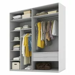 BAUHAUS Express Möbel Schwebetürenschrank Swift B X T X H: 200 X 68 X 216 Cm, Mit Glasfronten, Mit Zubehör, Farbe Front: Basaltglas Außen/Basalt, Farbe Korpus: Basalt -BAUHAUS 12 4628