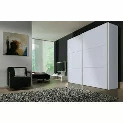 BAUHAUS Express Möbel Schwebetürenschrank Stars B X T X H: 250 X 68 X 216 Cm, Farbe Griff: Aluminiumfarben, Farbe Front: Seidengrau/Spiegel, Farbe Korpus: Seidengrau -BAUHAUS 12 4639