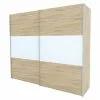 BAUHAUS Express Möbel Schwebetürenschrank Stars B X T X H: 250 X 68 X 216 Cm, Farbe Front: Eiche Sonoma/Weiß, Farbe Korpus: Eiche Sonoma