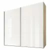 BAUHAUS Express Möbel Schwebetürenschrank Swift B X T X H: 250 X 68 X 216 Cm, Mit Glasfronten, Ohne Zubehör, Farbe Front: Weiß, Farbe Korpus: Eiche Jackson