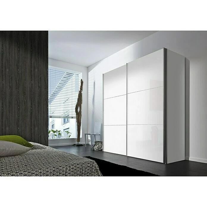 BAUHAUS Express Möbel Schwebetürenschrank Stars B X T X H: 200 X 68 X 236 Cm, Farbe Griff: Aluminiumfarben, Farbe Front: Weißglas, Farbe Korpus: Eiche Sonoma 3 BAUHAUS Express Möbel Schwebetürenschrank Stars B X T X H: 200 X 68 X 236 Cm, Farbe Griff: Aluminiumfarben, Farbe Front: Weißglas, Farbe Korpus: Eiche Sonoma – Bild 3