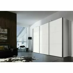 BAUHAUS Express Möbel Schwebetürenschrank Stars B X T X H: 300 X 68 X 216 Cm, Farbe Griff: Aluminiumfarben, Farbe Front: Weiß, Farbe Korpus: Weiß -BAUHAUS 12 4722