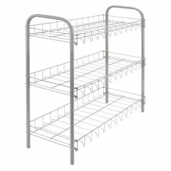 BAUHAUS Metaltex Schuhregal L X B X H: 23 X 64 X 59 Cm, Silber, Geeignet Für: 9 Paar Schuhe