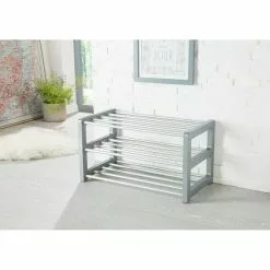 BAUHAUS Ruco Schuhregal Trend L X B X H: 60 X 33 X 32 Cm, Silber, Anzahl Böden: 3 Stk.