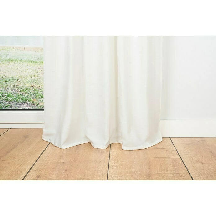 BAUHAUS Schlaufenschal Leinen-Look B X H: 135 X 245 Cm, 100 % Polyester, Weiß 5 BAUHAUS Schlaufenschal Leinen-Look B X H: 135 X 245 Cm, 100 % Polyester, Weiß – Bild 5