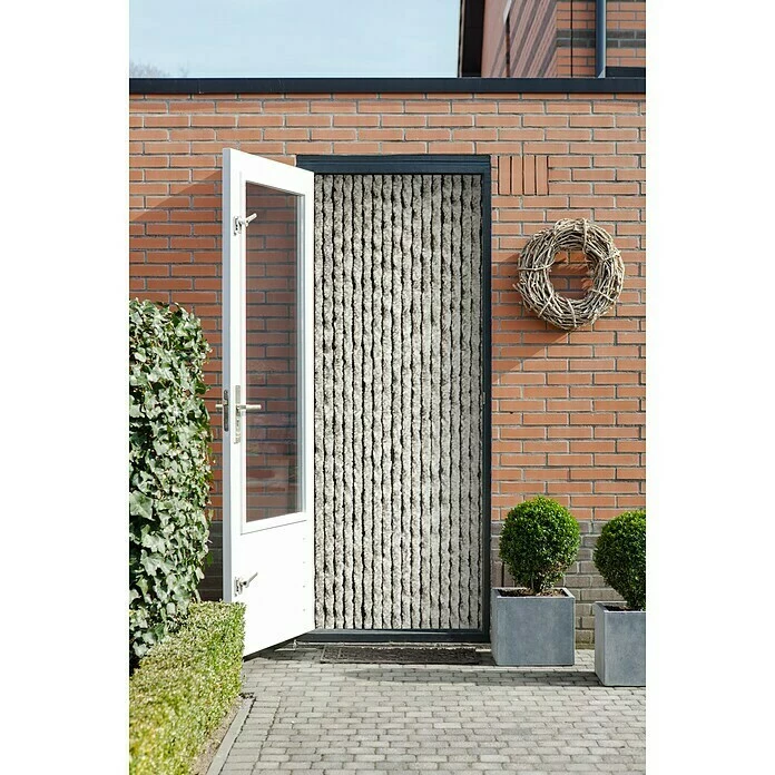 BAUHAUS Türvorhang Martinique Grau/Weiß, 93 X 230 Cm 2 BAUHAUS Türvorhang Martinique Grau/Weiß, 93 X 230 Cm – Bild 2