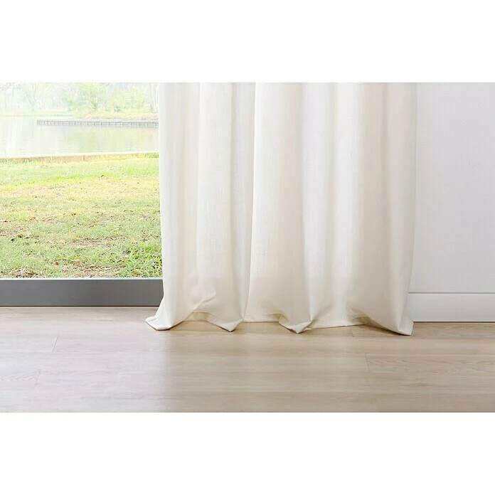 BAUHAUS Ösenschal Mood B X H: 135 X 300 Cm, 100 % Polyester, Ecru 3 BAUHAUS Ösenschal Mood B X H: 135 X 300 Cm, 100 % Polyester, Ecru – Bild 3