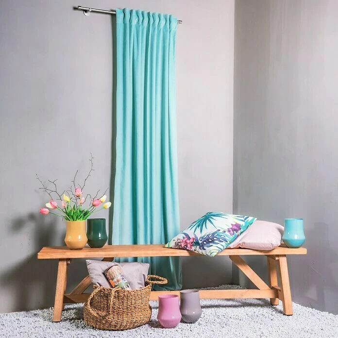 BAUHAUS Expo Ambiente Schlaufenbandschal Samtschal Velvet 135 X 245 Cm, 100 % Polyester, Hellgrün 1 BAUHAUS Expo Ambiente Schlaufenbandschal Samtschal Velvet 135 X 245 Cm, 100 % Polyester, Hellgrün