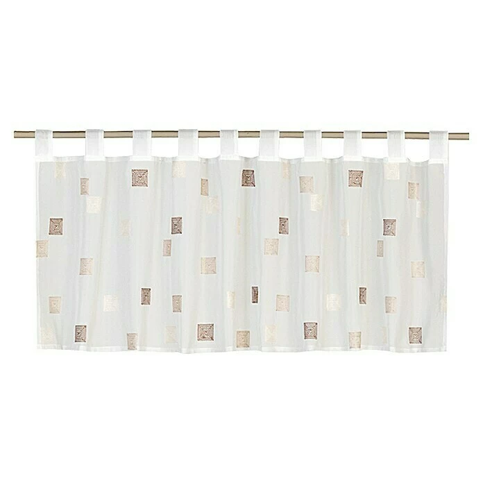 BAUHAUS Elbersdrucke Bistrogardine Quadro 140 X 48 Cm, 100 % Polyester, Braun/Weiß 1 BAUHAUS Elbersdrucke Bistrogardine Quadro 140 X 48 Cm, 100 % Polyester, Braun/Weiß