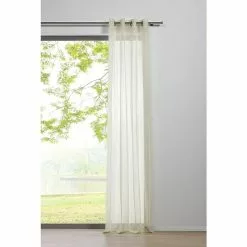 BAUHAUS Ösenschal Transparent B X H: 135 X 300 Cm, 100 % Polyester, Ecru