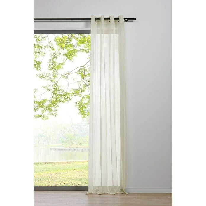 BAUHAUS Ösenschal Transparent B X H: 135 X 300 Cm, 100 % Polyester, Ecru 1 BAUHAUS Ösenschal Transparent B X H: 135 X 300 Cm, 100 % Polyester, Ecru