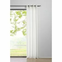 BAUHAUS Ösenschal Mood B X H: 135 X 245 Cm, 100 % Polyester, Weiß