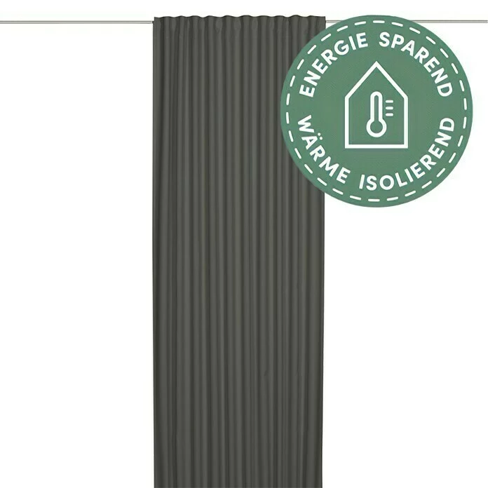 BAUHAUS Elbersdrucke Verdunkelungsvorhang Midnight 140 X 255 Cm, 100 % Polyester, Dunkelgrau 1 BAUHAUS Elbersdrucke Verdunkelungsvorhang Midnight 140 X 255 Cm, 100 % Polyester, Dunkelgrau
