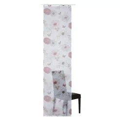 BAUHAUS Expo Ambiente II Flächenvorhang Bloom Weiß/Rot, 100 % Polyester, 60 X 245 Cm